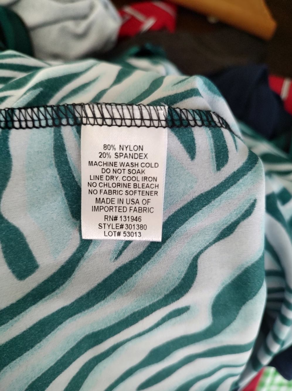 Jude Connally Chris Tunic Top Jade Zebra Animal Print Green Black XL - Picture 8 of 8